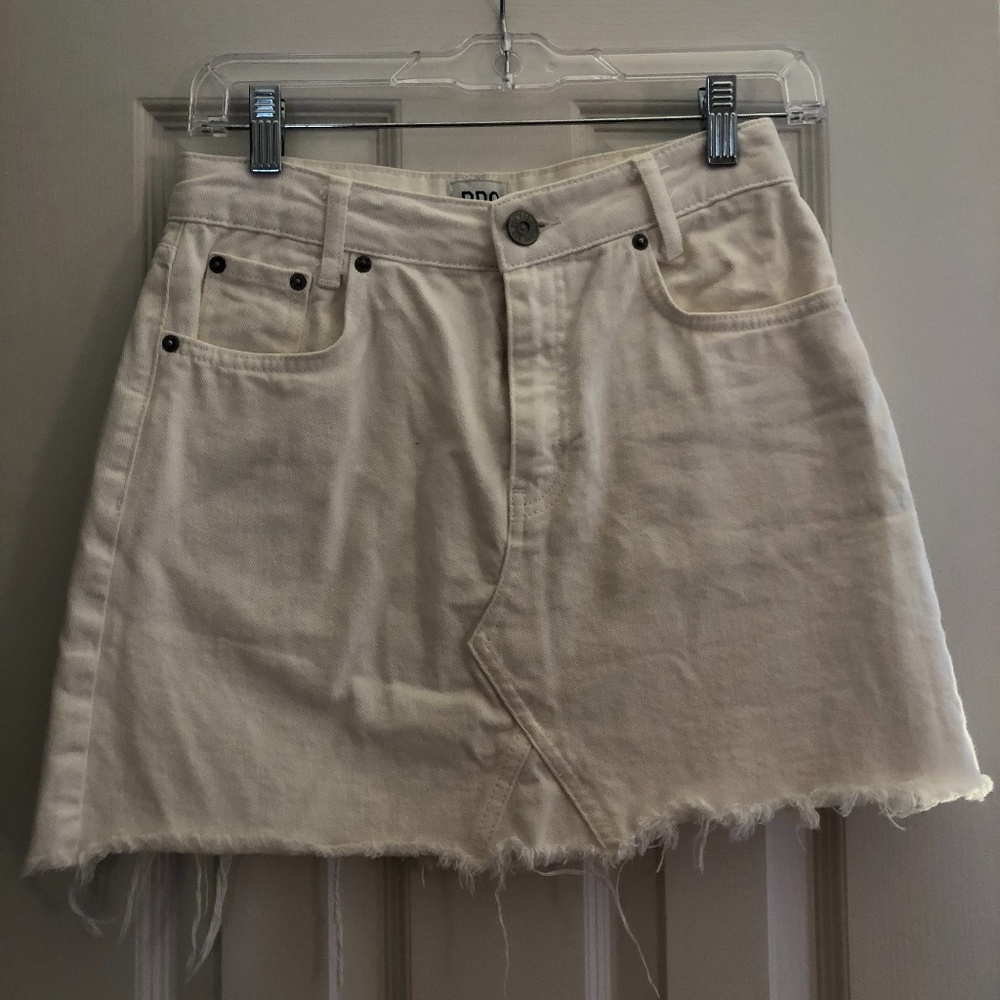Urban Outfitters white denim skirt